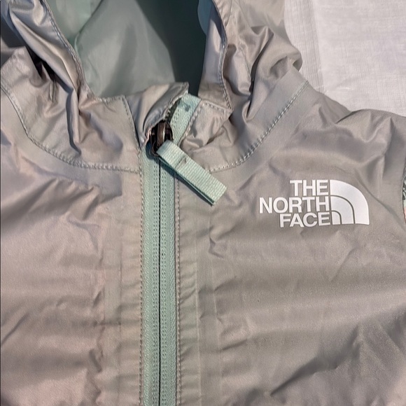 The North Face zip line rain Floral Jacket - Gray and Green - Picture 3 of 6